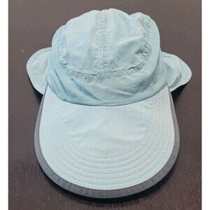 Vintage Patagonia Made in USA Fishing Duckbill Strapback Hat Cap SMALL S Blue